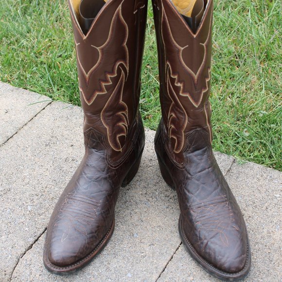 Nocona Other - Nocona white label men's cowboy boots, chocolate in color. Elephant, size 9.5D.